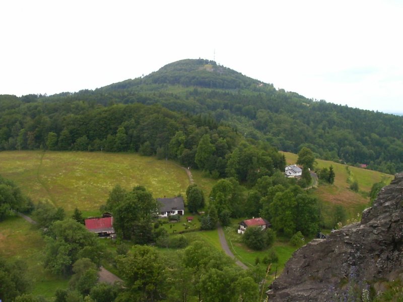 Blick von der Ruine Tollenstein im Sommer 2004, Lausitzer Gebirge