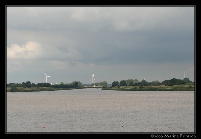 Blick ber den Mahlbusen - Knockster Tief, Emden Ostfriesland