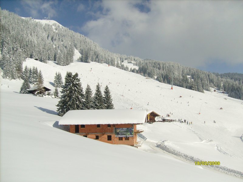 Blick zur Bergspitze Hohe Salve (1829m), dem hchsten Berg im Skigebiet Wilder Kaiser/Brixental  