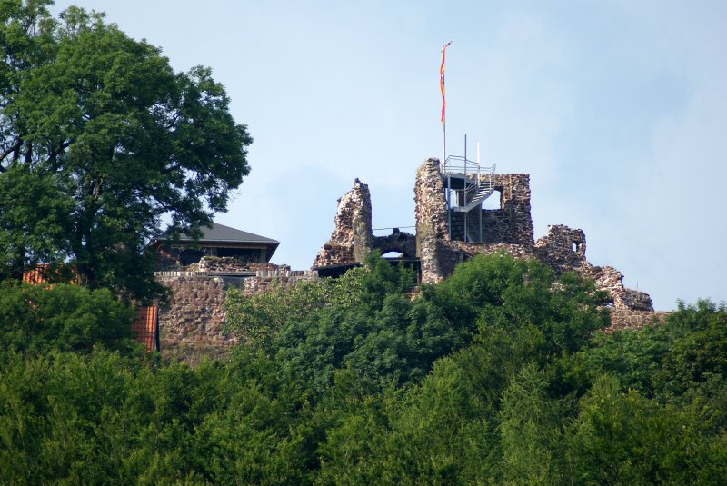 Blick zur Burgruine Hohnstein 26.07.2008