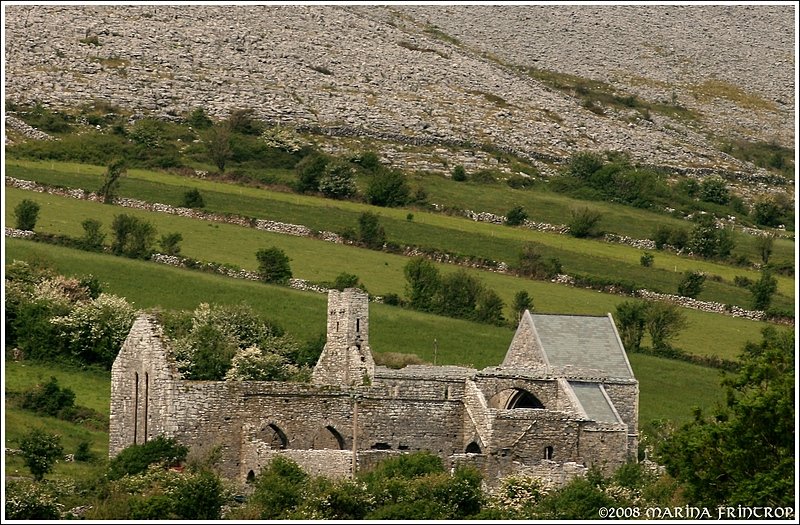 Corcomroe Abbey bei Oughtmama, Irland Co. Clare. Wir haben erst Stunden nach diesem Foto erfahren, was wir da fotografiert hatten... und dann tatschlich auch noch die Zufahrt gefunden ;o) Der Besuch dieser Zisterziensermnchsabtei (um 1195 entstanden) gehrte zu den absoluten Highlights unseres Urlaubs. Die Detailfotos habe ich bei staedte-fotos.de eingestellt. 