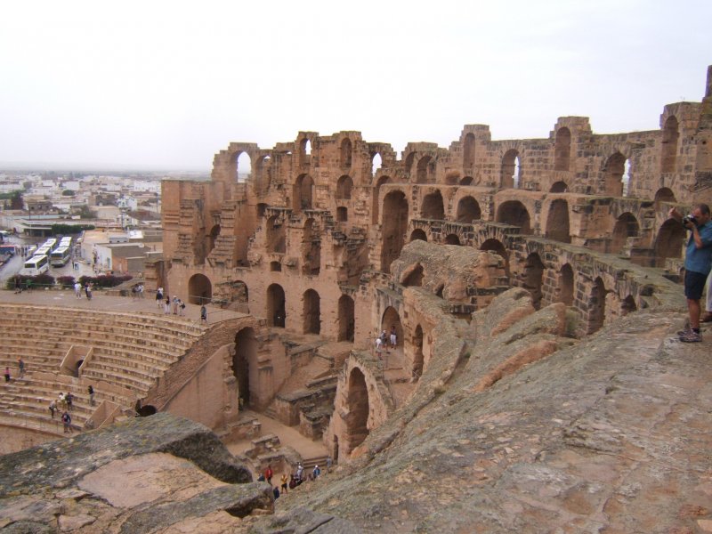 Das Amphitheater von El Jem (Tunesien) im Herbst 2006