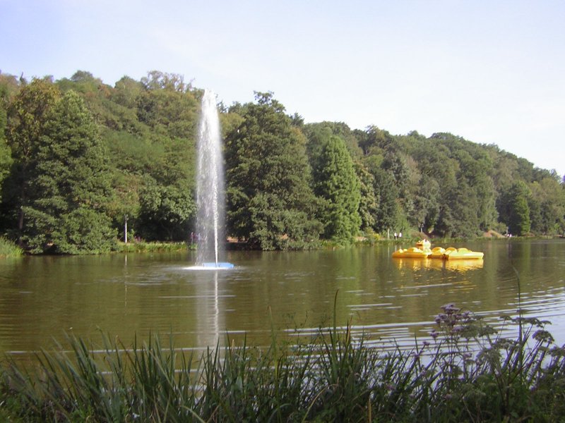 Das Foto zeigt den Weiher des Deutsch-Franzsichen-Garten in Saarbrcken.