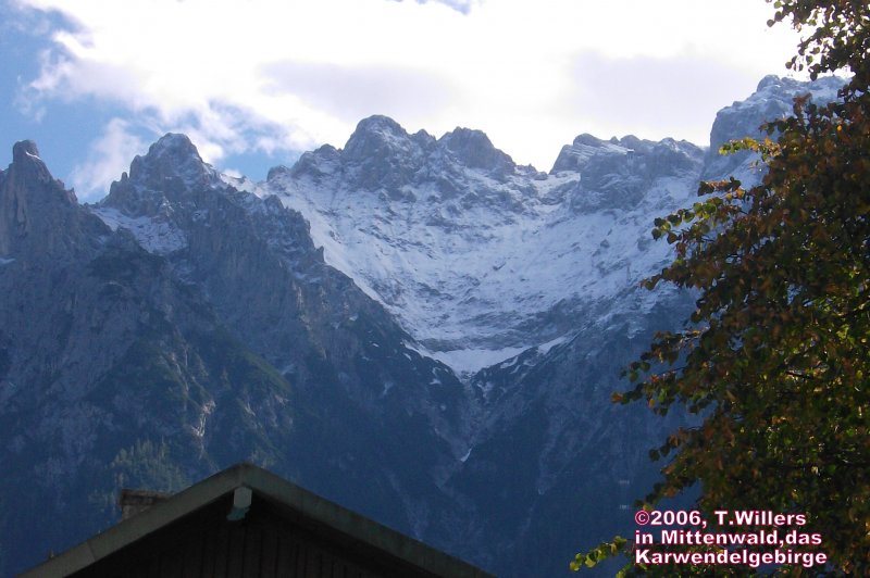 Das karwendelgebirge gesehen aus von Mittenwald.