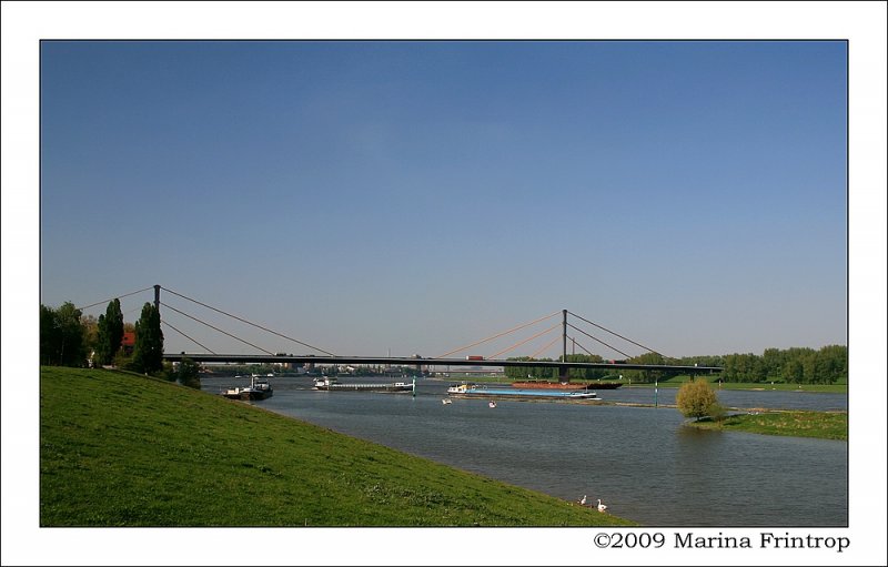 Den Frhling genieen - Am Rhein in Duisburg