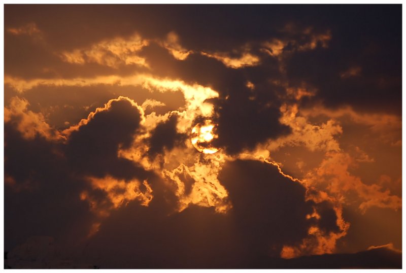 Der Himmel brennt Sonnenuntergang in Lichtenfels