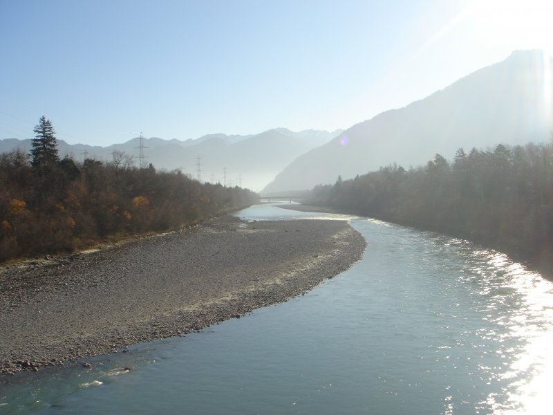 Der Rhein kurz vor Bad Ragaz