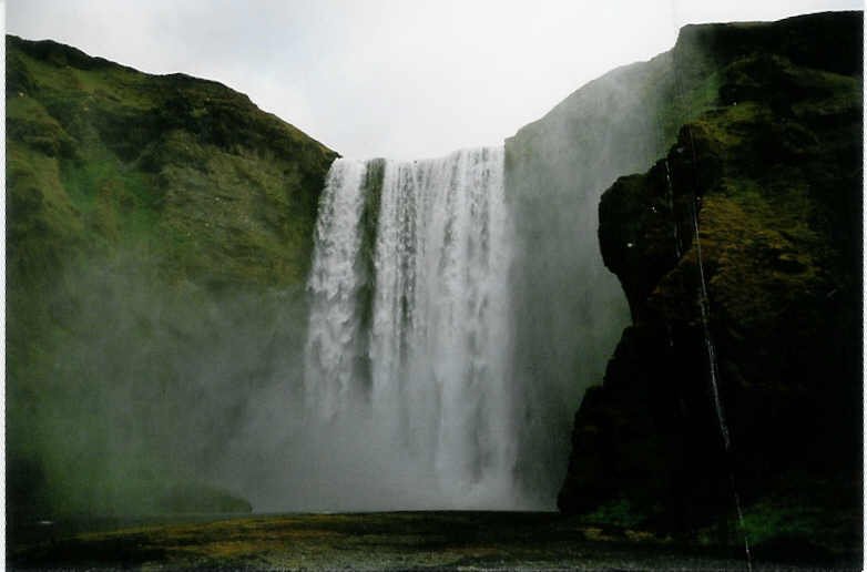 Der Skgafoss in Island im Jahr 1982