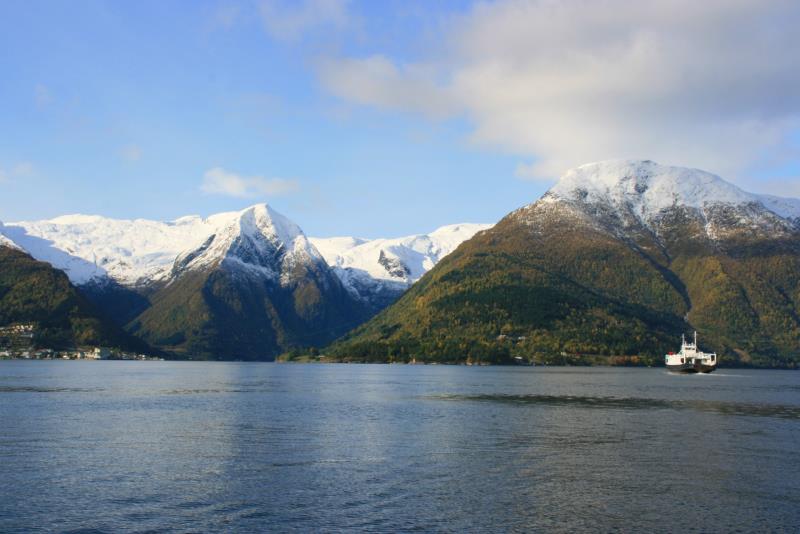 Der Sognefjorden bei Dragsvik; 09.10.2009