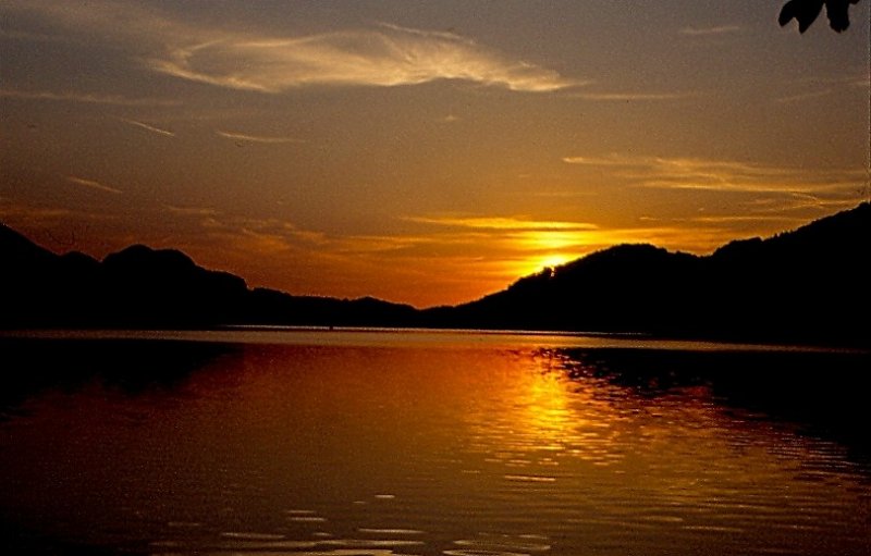 Der Wolfgangsee im Sommer 2000. Dieses Bild war der krnende Abschlu nach der Schafbergbahn