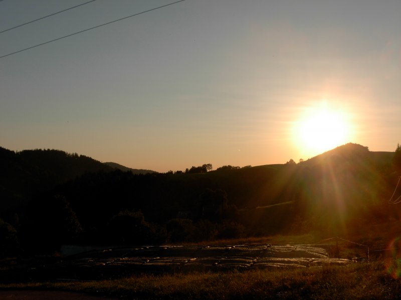 Die letzten Sonnenstrahlen am 15.07.2007 in der Nhe von St. Peter im Schwarzwald