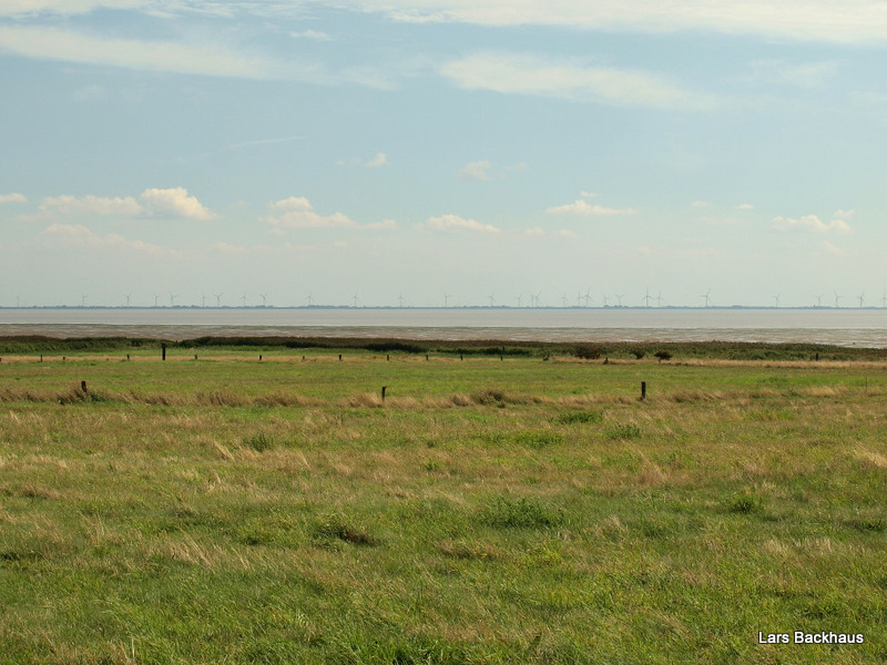 Die Nordsee mit Blick auf das Festland. Aufgenommen am 6.08.09 von der Westspitze Sylt's.