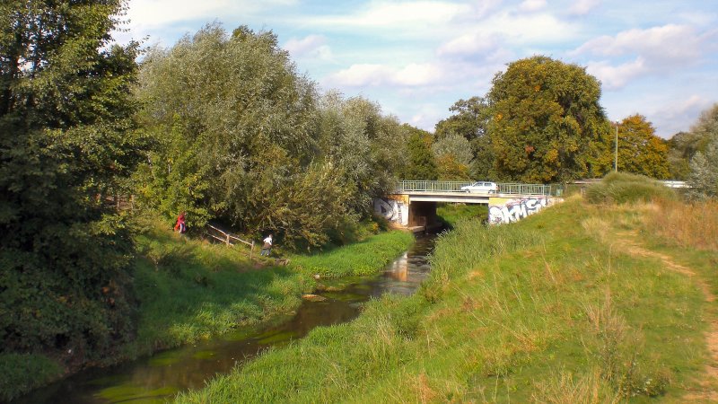 Die Panke in der Nhe der ehem. Sektorengrenze, Sommer 2007