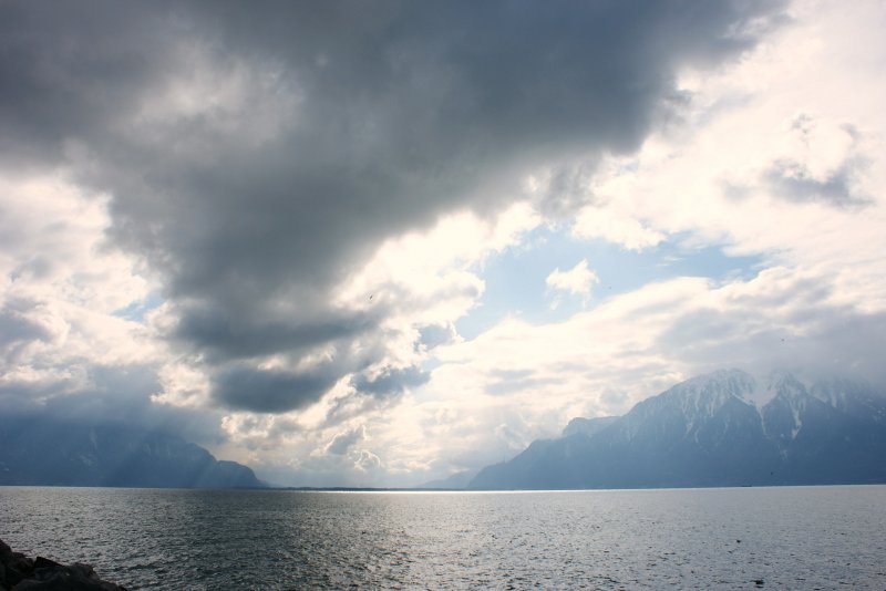 Die Ruhe nach dem Sturm Quentin und noch einige brig gebliebene Wolken. (11.02.2009) 
