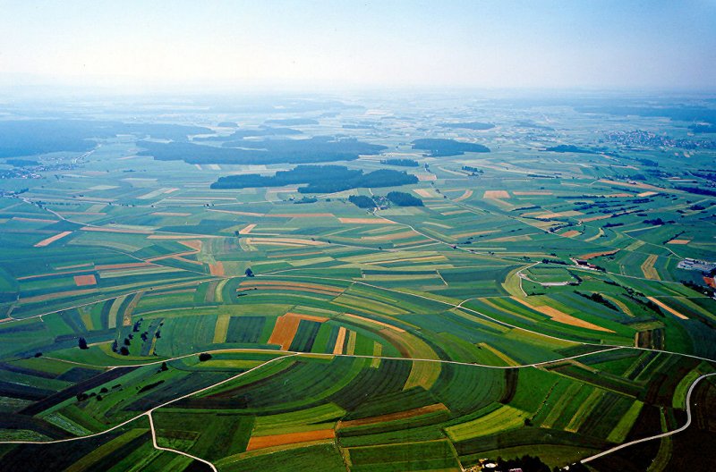  Flickerlteppich  - Luftaufnahme zwischen Bodensee und Schwarzwald - 1986