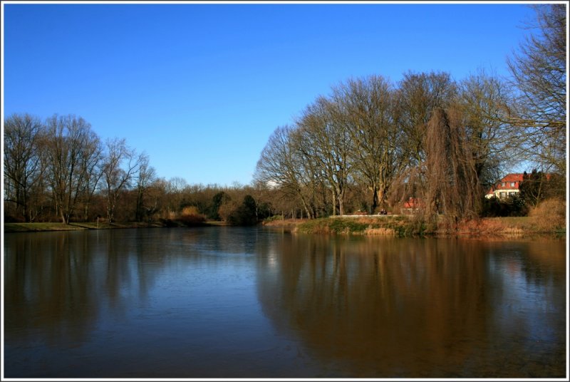 Gelsenkirchen - im Park von Schloss Berge. Foto vom 17.02.08