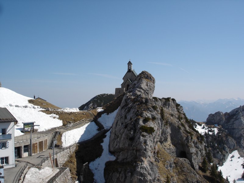 hchste Kirche Deutschlands,die Kapelle auf dem Wendelstein/Alpen
Mai 2006