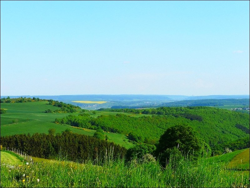 In der Nhe von Bourscheid sieht man an klaren Tagen bis nach Luxemburg Stadt. 12.05.08