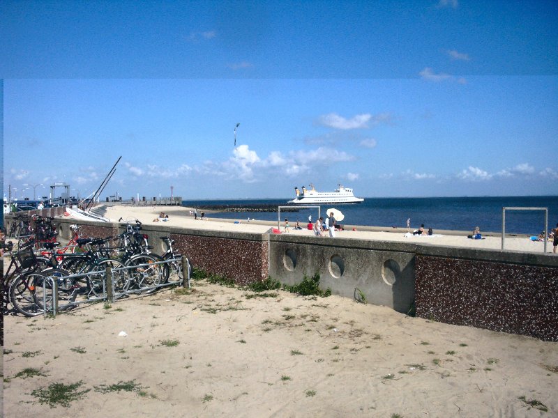 Insel Fhr, Blick Richtung Hafen zur Fhre, Sommer 2003