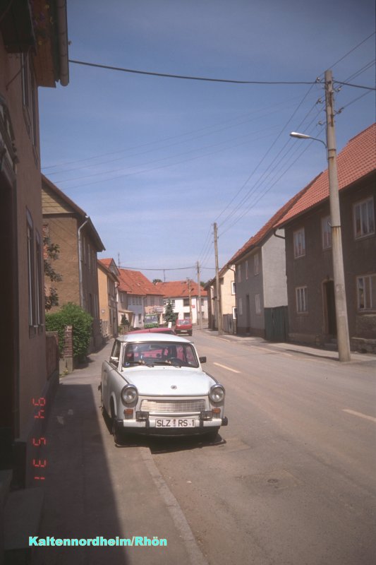 Kaltennordheim mit Trabi, Foto von 1994