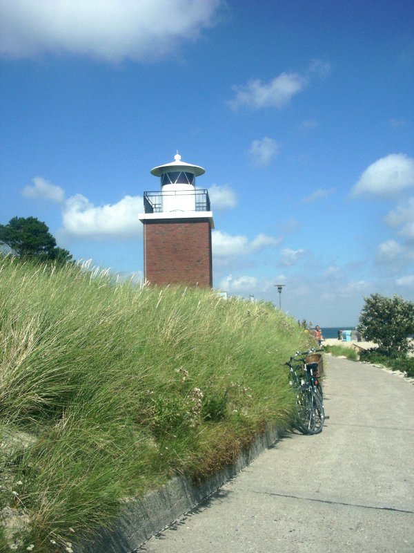 Landschaft mit Leuchtturm auf der Insel Fhr, Sommer 2003