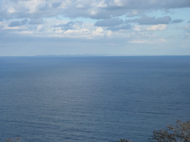 Mallorca,Blick vom Cap de Formentor ber den Kanal von Menorca zur kleinen Schwesterinsel Menorca,05.11.06.
