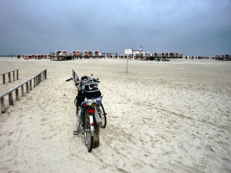 Mit dem Rad bis zum Meer, St. Peter-Ording Sommer 2003