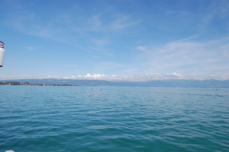 Mitten auf dem Bodensee von der  Austria  aus fotografiert am 05.07.08 mit Blick in Richtung sterreich