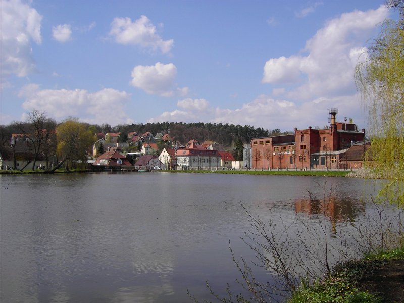 Neuzelle, Klosterteich und Klosterbrauerei am 13.04.2008