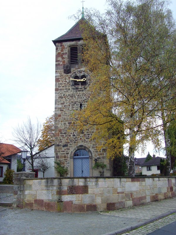 Niestetal bei Kassel, Kirchturm - Oktober 2008