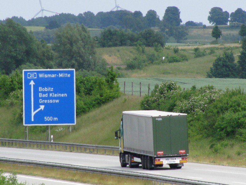 Nordwestmecklenburg, BAB 20, Ausfahrt Bobitz (7), 06.06.2008