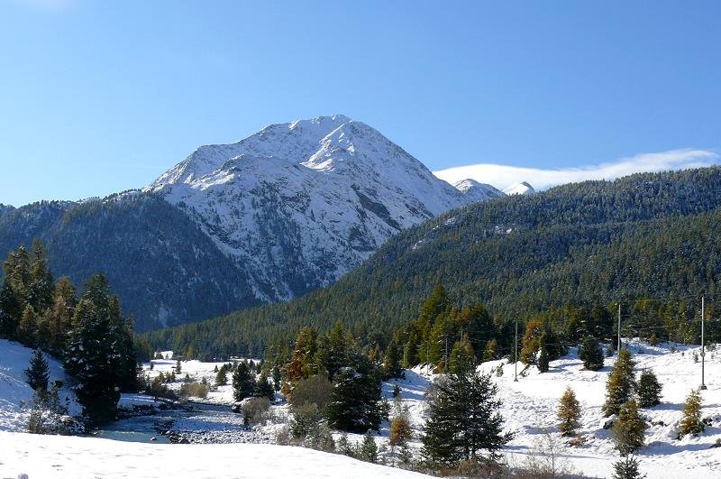 Piz Chalchagn (3154m), Blick von Runt Muragl aus am 05.10.2008 