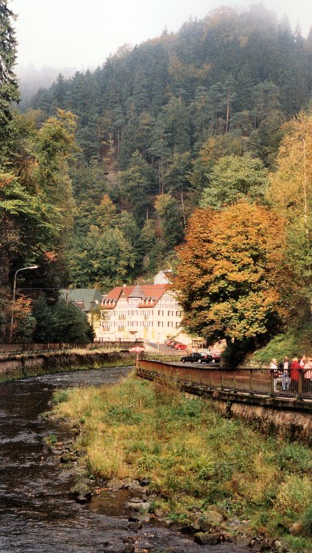 Schsisch-Bhmische-Schweiz, Hrensko - Weg zur Klamm