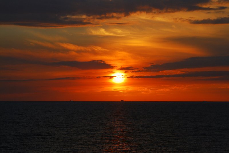 Sonnenuntergang auf Kap Arkona (Rgen) am 03. August 2008