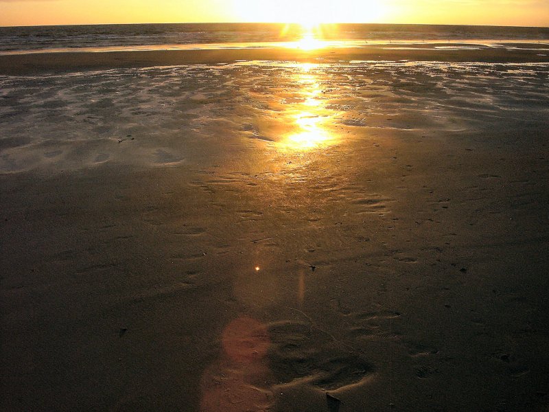 Sonnenuntergang bei St. Peter-Ording, Sommer 2003