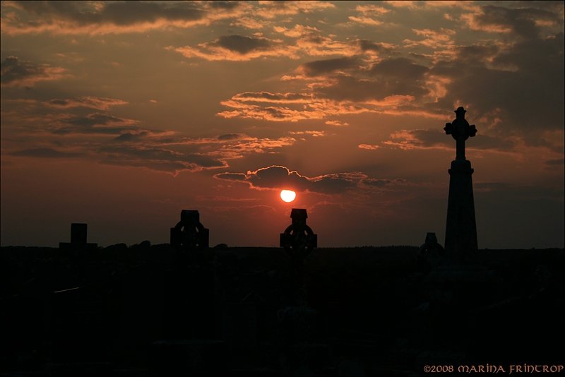 Sonnenuntergang in Kilfenora, Irland Co. Clare