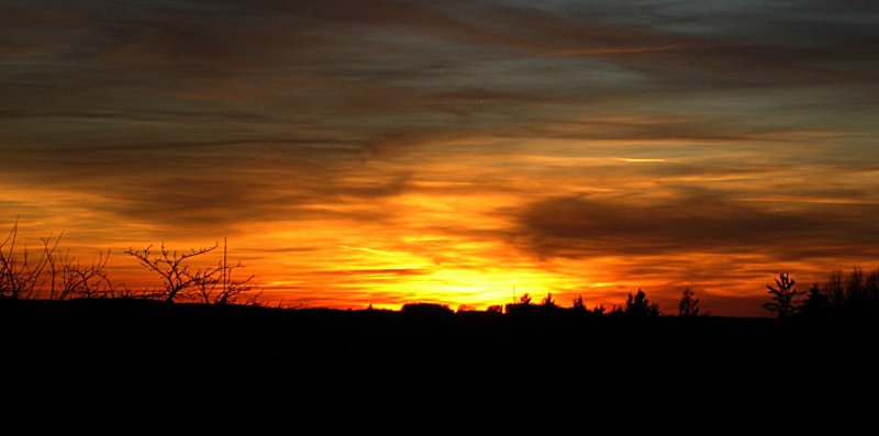 Sonnenuntergang in Pfarrkirchen am 20.01.2008  