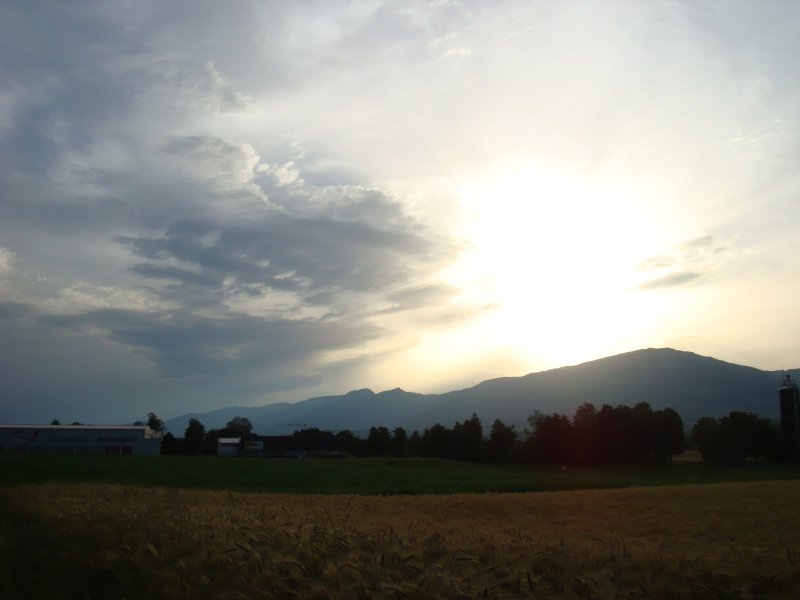 Sonnenuntergang ber dem Jura am 19.06.2007