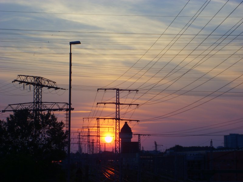 Sonnenuntrgang ber Berlin, am 8.6.2007