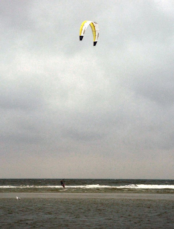 Spiel mit dem Wind, Nordsee bei St. Peter-Ording, 2003