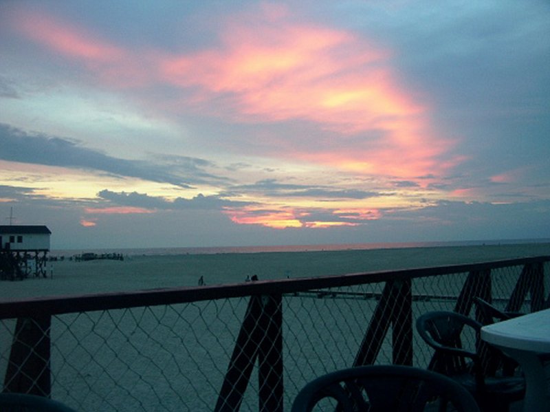 St. Peter-Ording, Abenddmmerung am Strand, 2004