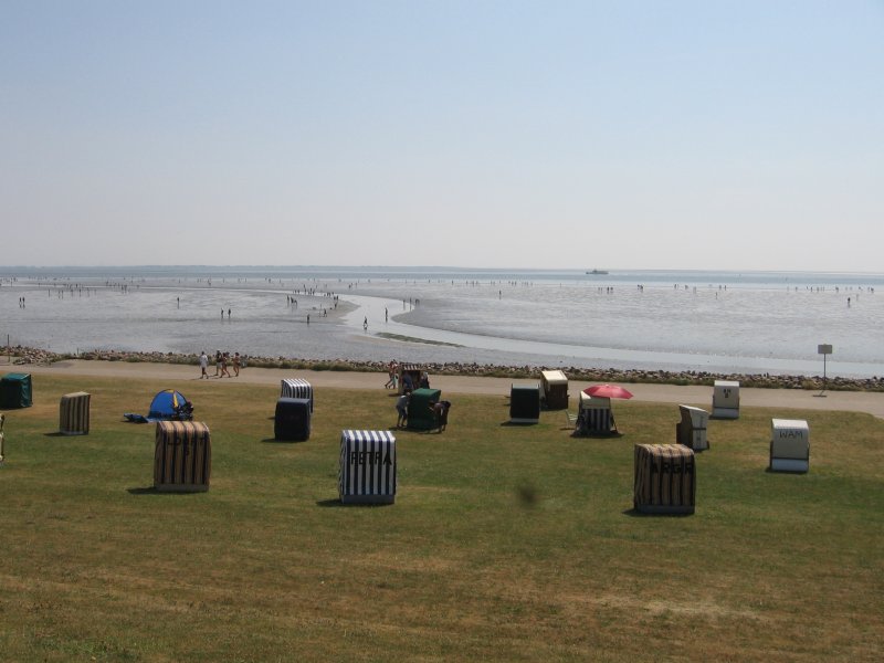 Strand bei Ebbe, Büsum 2005 - Landschaftsfotos.eu