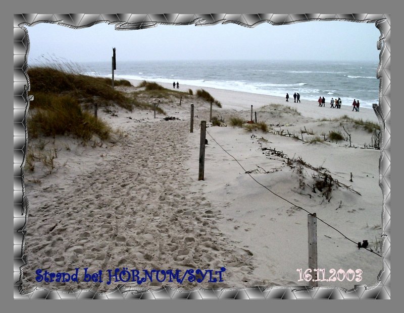 Strand bei Hrnum, insel Sylt im November 2003