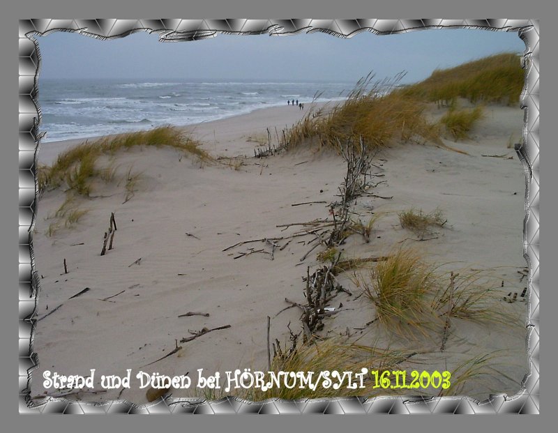 Strand bei HRNUM, Insel Sylt im November 2003.