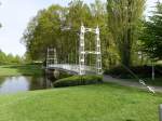 Brücke im Schloßpark Cortewalle von Beveren, Flandern (29.04.2015)