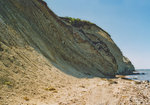 Steilküstenabschnitt auf der Insel Fur (vom Analogfoto): Aufnahme: Juli 2003.