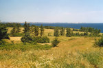 Landschaft auf der Insel Fur in der dänischen Förde Limfjorden (vom Analogfoto): Aufnahme: Juli 2003.