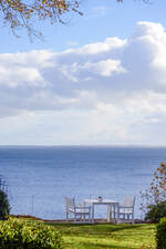 Aussicht über den Kleinen Belt vom Tormajvej bei Tormaj Strand südlich von Haderslev (deutsch Hadersleben). Aufnahme: 30. Oktober 2025.