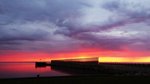 Fantastischer Sonnenaufgang im dänischen Fynshavn am Fähranleger zur Insel Ærø am 23.Juli 2016