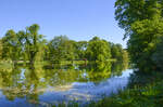 »Billeddammen« im Schlosspark von Gravenstein in Nordschleswig (dänisch Gråsten / Sønderjylland). Aufnahme: 9. Juni 2021.